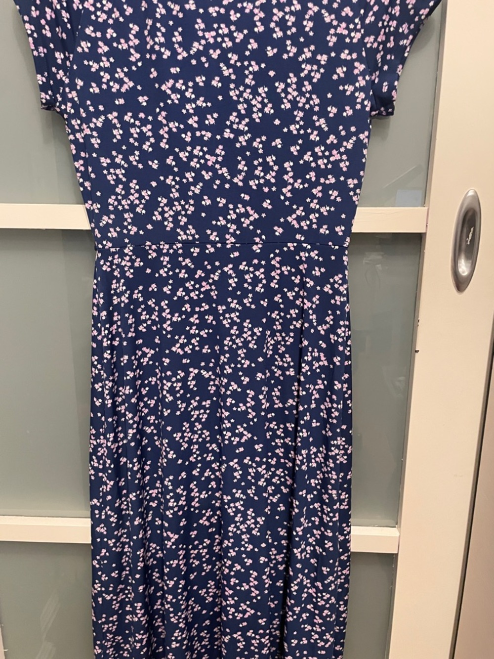 Gilli Navy Dress with Pink Floral Design, S, NWT - Picture 9 of 12